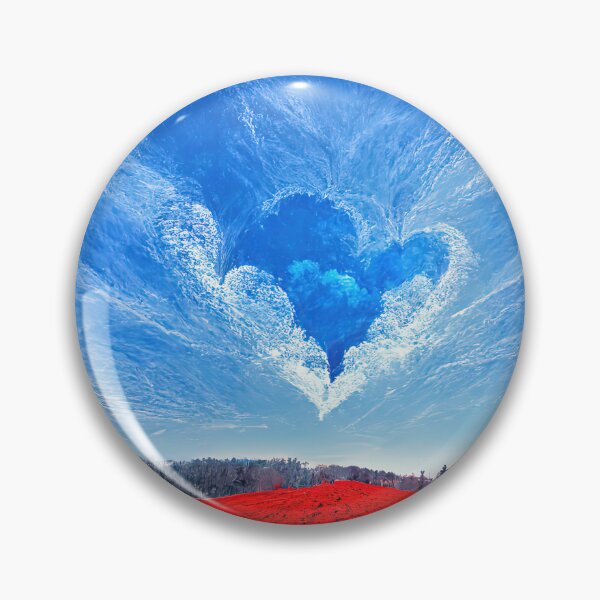 Item preview, Heart made of clouds over a field of poppies  designed and sold by Arthoughts.
