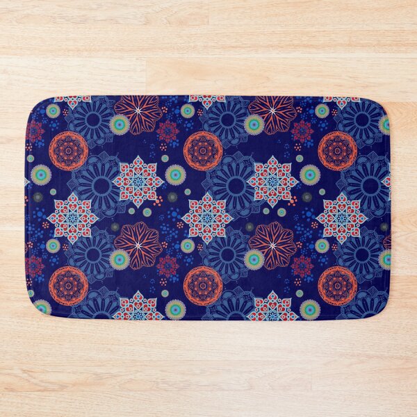 Item preview, Artistic pattern of flowers in geometric shapes, Illustration with mixed designs of flowers and mandalas in decorative style.  designed and sold by Malogue.