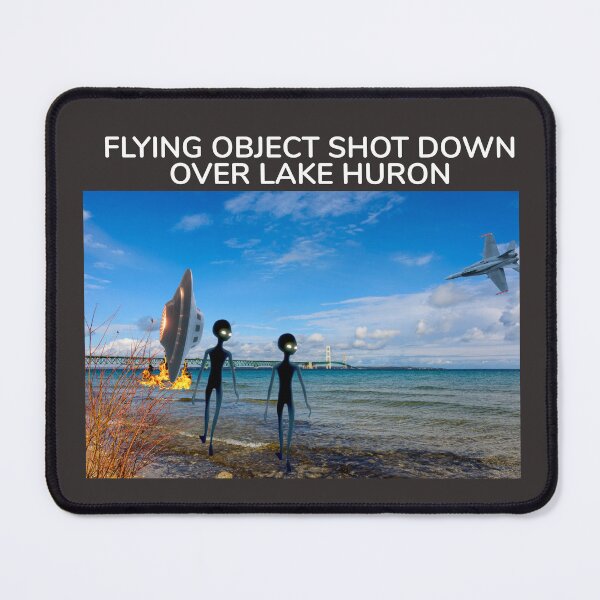 Item preview, UFO SHOT DOWN OVER LAKE HURON - ALIEN CREATURES APPEAR designed and sold by TechLaughs.