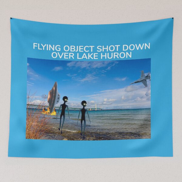 Item preview, UFO SHOT DOWN OVER LAKE HURON - ALIEN CREATURES APPEAR designed and sold by TechLaughs.