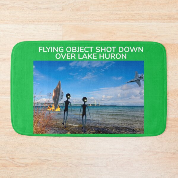 Item preview, UFO SHOT DOWN OVER LAKE HURON - ALIEN CREATURES APPEAR designed and sold by TechLaughs.