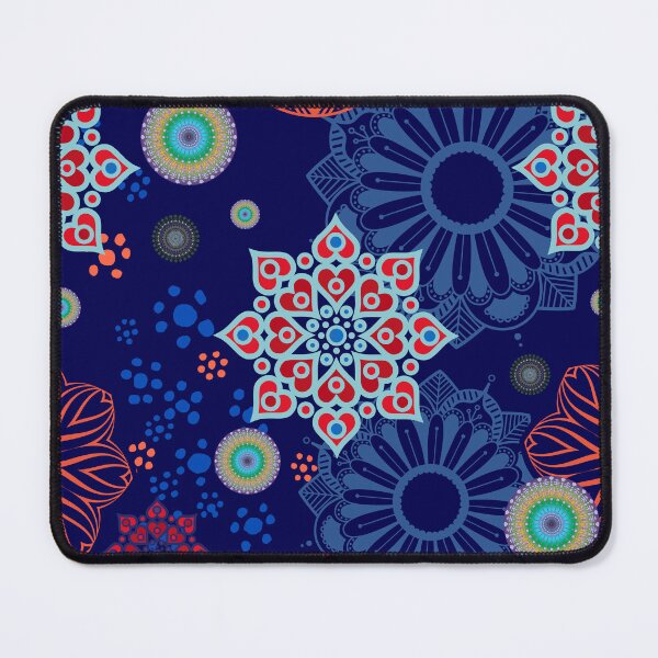 Item preview, Artistic pattern of flowers in geometric shapes, Illustration with mixed designs of flowers and mandalas in decorative style. designed and sold by Malogue.