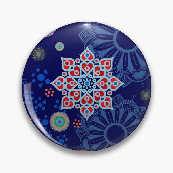 Item preview, Artistic pattern of flowers in geometric shapes, Illustration with mixed designs of flowers and mandalas in decorative style.  designed and sold by Malogue.