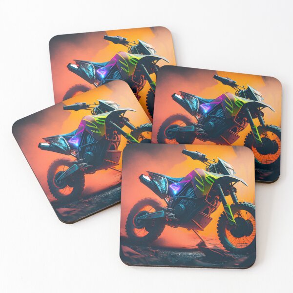 Item preview, Futuristic Cyberpunk Neon Dirt Bike designed and sold by beluxe.