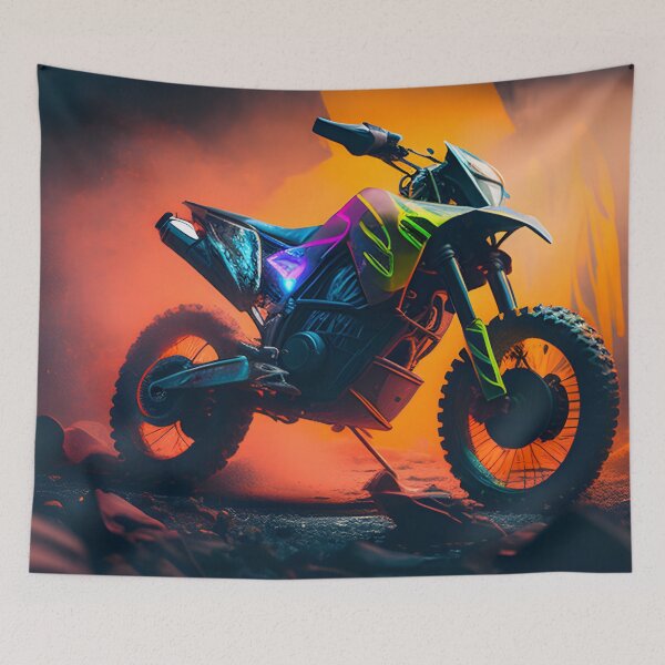 Item preview, Futuristic Cyberpunk Neon Dirt Bike designed and sold by beluxe.