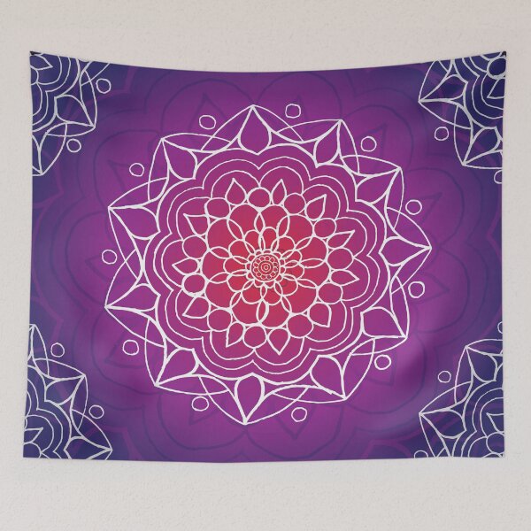 Item preview, Mandala Wall Tapestry - Purple/Red designed and sold by Cara Archer.