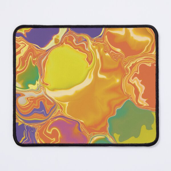 Item preview, Tie and dye Random shapes orange abstract fluid art designed and sold by chuckletuckle.