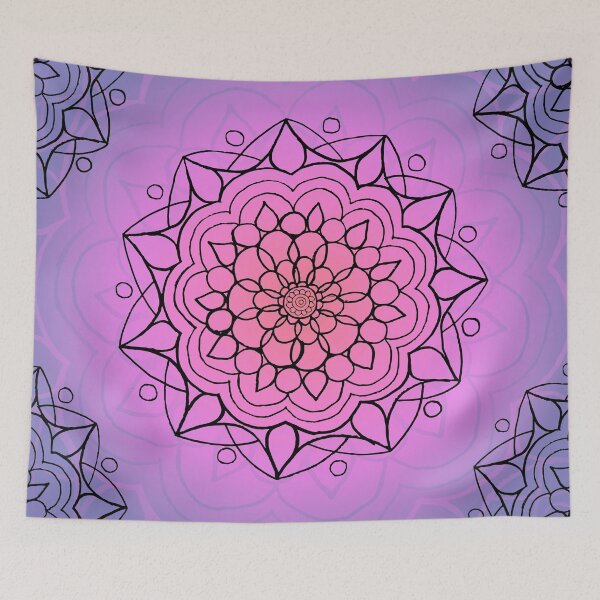 Item preview, Mandala Wall Tapestry - Light Purple designed and sold by Cara Archer.