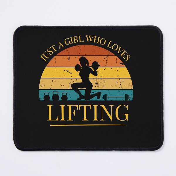 Item preview, Just a Girl Who Loves Lifting Retro Sunset designed and sold by FreeMind-Design.