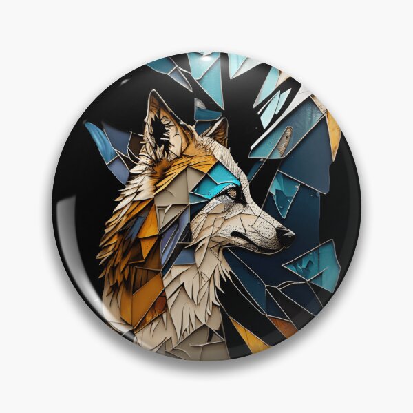 Item preview, Shattered Wolf - Stained Glass designed and sold by ShadowAndSlate.
