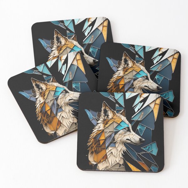 Item preview, Shattered Wolf - Stained Glass designed and sold by ShadowAndSlate.