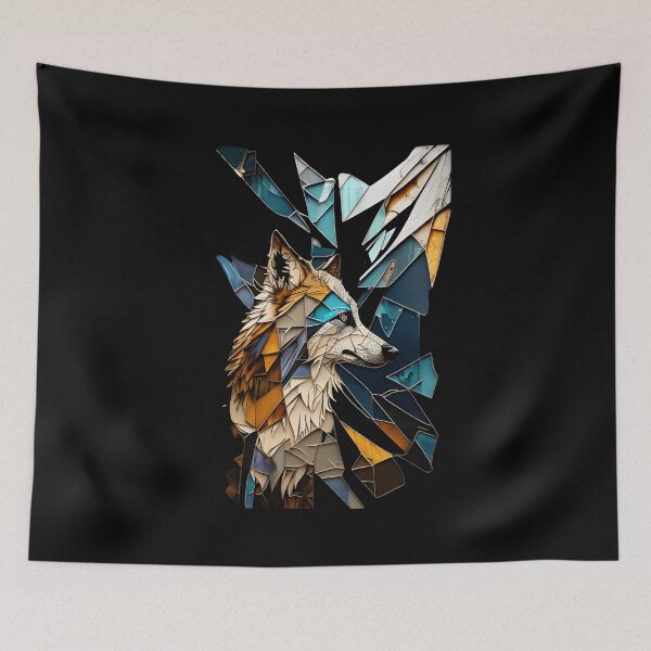 Item preview, Shattered Wolf - Stained Glass designed and sold by ShadowAndSlate.