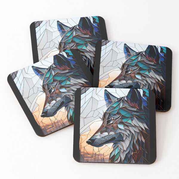 Item preview, Wolf - Stained Glass designed and sold by ShadowAndSlate.