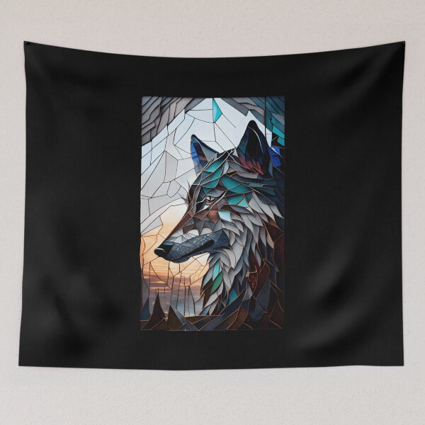 Item preview, Wolf - Stained Glass designed and sold by ShadowAndSlate.