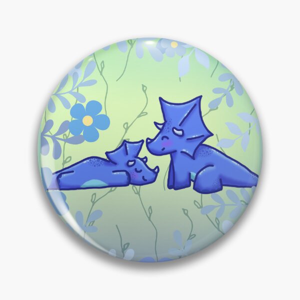 Aperçu de l'œuvre mignons dinosaures dans un vide floral créée et vendue par ZeefyDesigns.