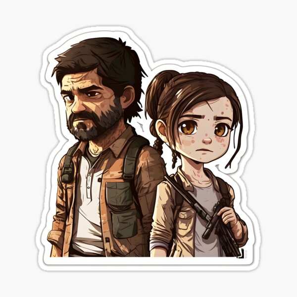 The Last of Us — Ellie & Joel Sticker for Sale by milkuvvay