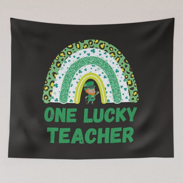 Item preview, One Lucky Teacher Leoaprd Rainbow St Patrick’s Day designed and sold by shopping new.