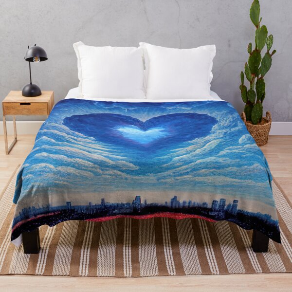 Item preview, Heart made of clouds over a field of poppies  designed and sold by Arthoughts.