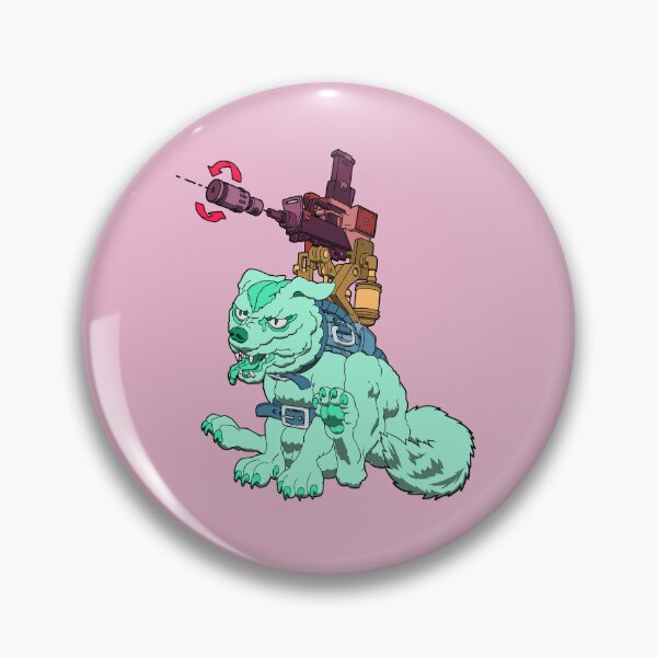 Item preview, Dog Blaster - Green - mechanized wolf dog wielding machine gun designed and sold by BrettsDrawings.