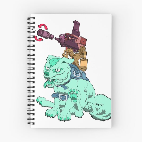 Item preview, Dog Blaster - Green - mechanized wolf dog wielding machine gun designed and sold by BrettsDrawings.