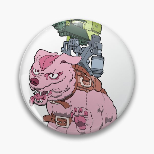 Item preview, Dog Blaster - Pink - mechanized wolf dog wielding machine gun designed and sold by BrettsDrawings.