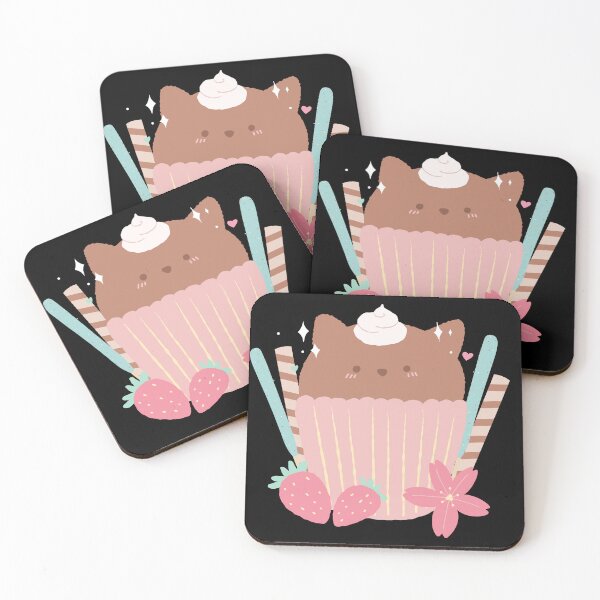 Item preview, BAKE THE WORLD A BETTER PLACE CUTE KAWAII CAT CUPCAKE designed and sold by kammouri.