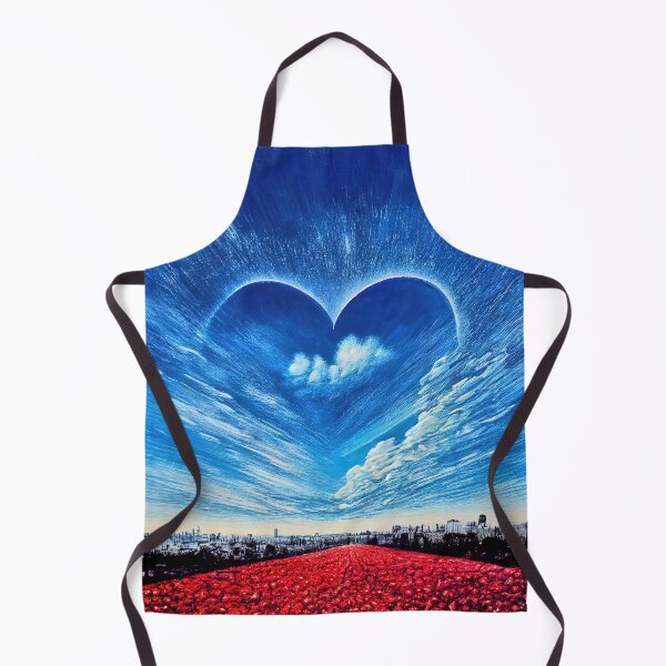 Item preview, Heart made of clouds over a field of poppies designed and sold by Arthoughts.
