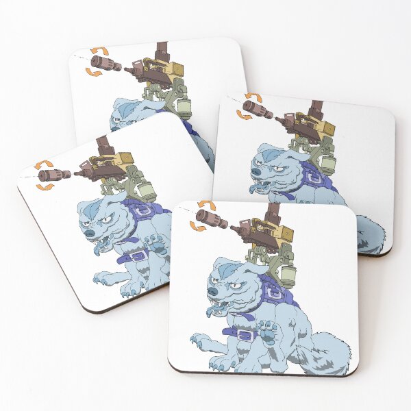 Item preview, Dog Blaster - Blue - mechanized wolf dog wielding machine gun designed and sold by BrettsDrawings.