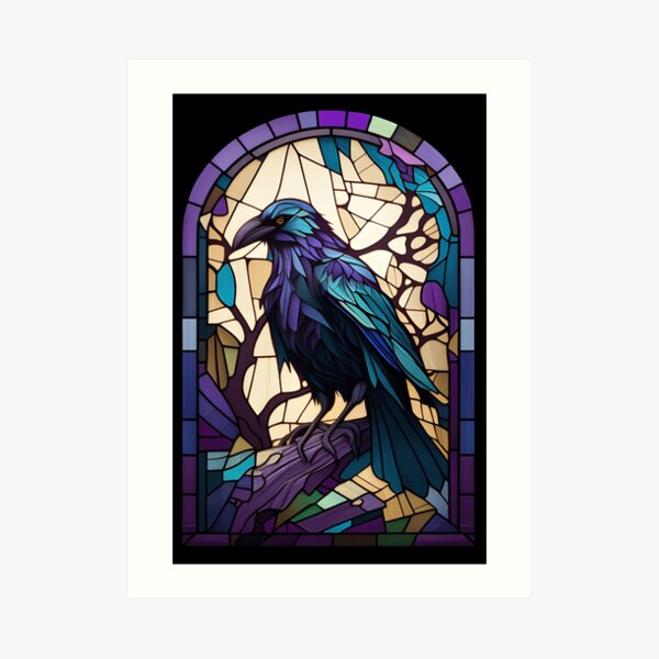 Crow Stained Glass Pattern 