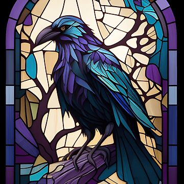 Crow Stained Glass Pattern 