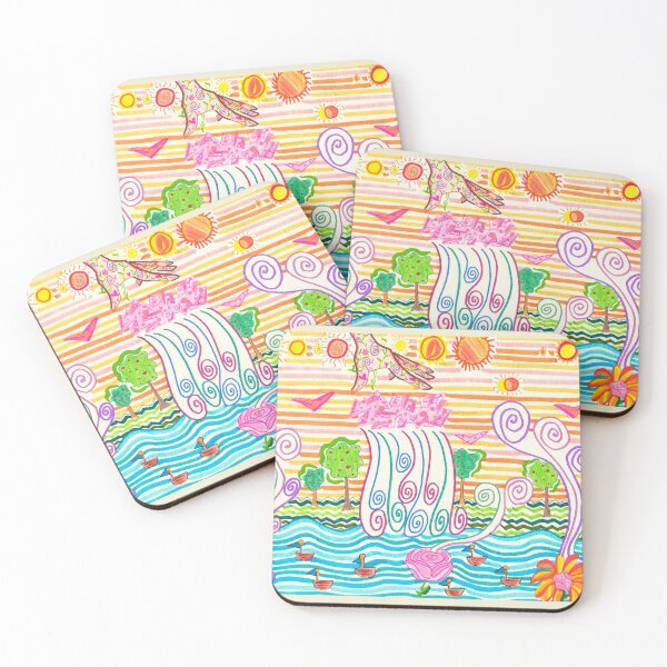 Item preview, Abstract Spiritual Garden Waves and Trees  designed and sold by Harold-Inks.