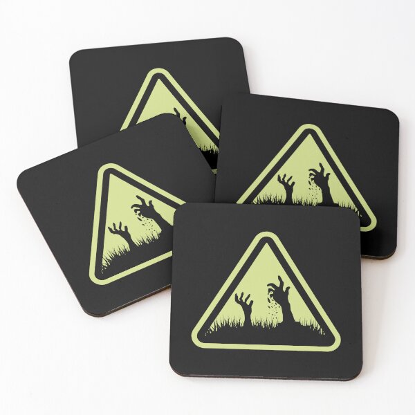 Item preview, Zombie Warning Sign designed and sold by DrunkPolarBear.