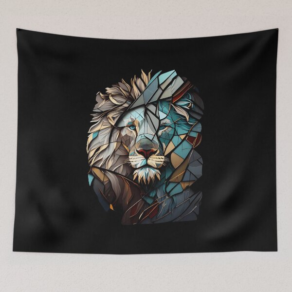 Item preview, Lion - Stained Glass designed and sold by ShadowAndSlate.