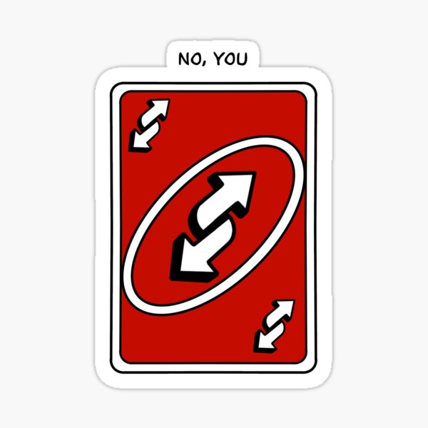 UNO reverse card - red Sticker for Sale by J-Elita