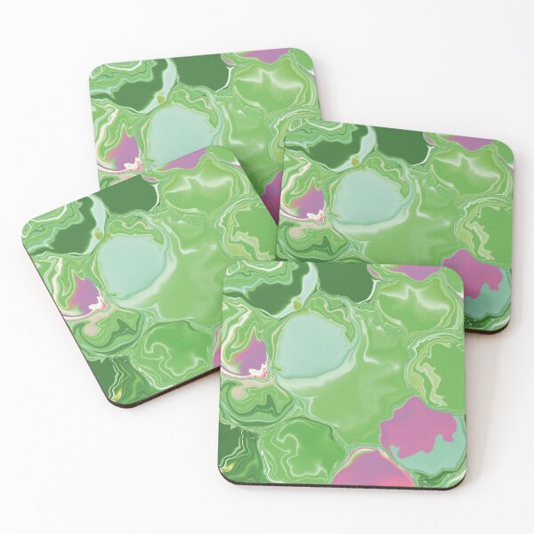 Item preview, Bubble in the sky abstract art green pink designed and sold by chuckletuckle.