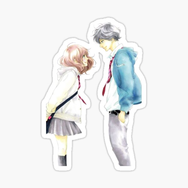 Futaba & Kou ( Ao Haru Ride ) Blue Spring Ride Sticker by babydollmerch