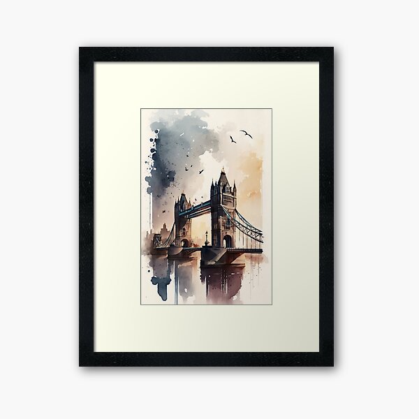Item preview, Tower Bridge London watercolor style designed and sold by Marc Alexander Kunze.
