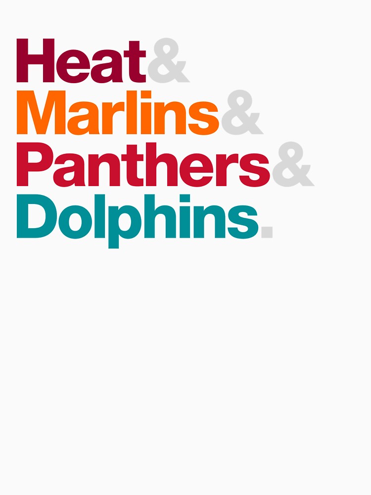 Official Miami Sports teams logo Heat Miami Marlins Miami Dolphins Florida  Panthers Shirt, hoodie, sweater, long sleeve and tank top