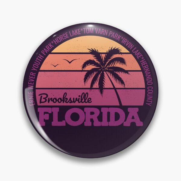 Item preview, Brooksville Florida Sunset Retro Vintage Local Pride Logo  designed and sold by CRHPOD20.