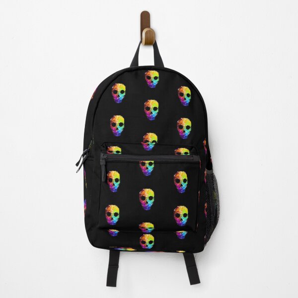 Item preview, Rainbow Paint-Splattered Skull designed and sold by RainbowLetters.