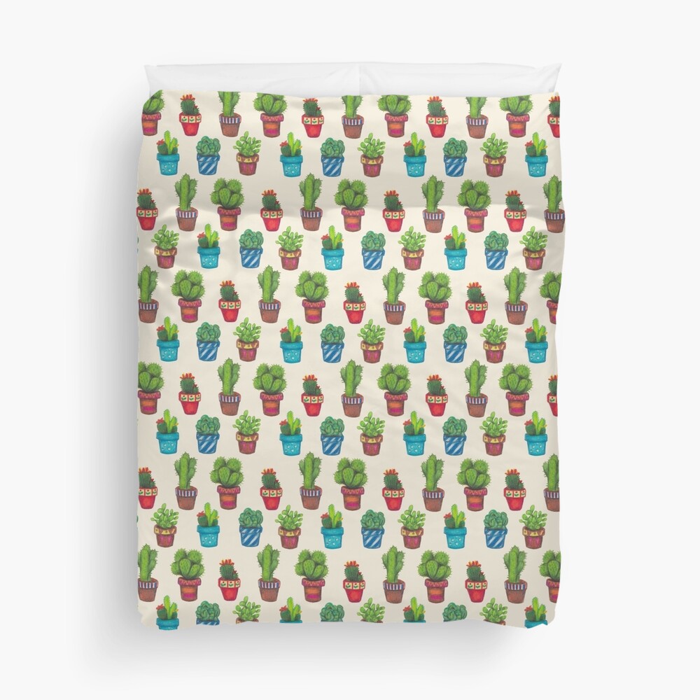Cactus Pot Plant Garden Duvet Cover