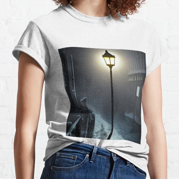 Night, street, lamp, chemist, Meaningless, insipid light, ice canal ripple, streetlamp Classic T-Shirt