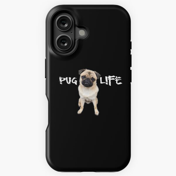 Vista previa del artículo con la obra «Vida Pug», diseñado y vendido por Nerd Digs.