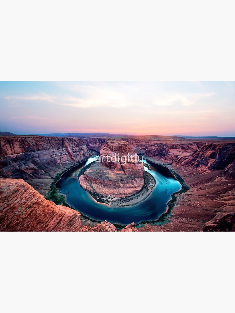 Thumbnail 3 of 3, Sticker, Horseshoe Bend of Colorado River, Arizona designed and sold by artdigitly.