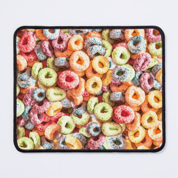 Item preview, Funny Breakfast Cereal Fruit Circles for Kids Stoner Munchies Rainbow College Dorm Weird Weirdcore Pattern designed and sold by PUFFYP.