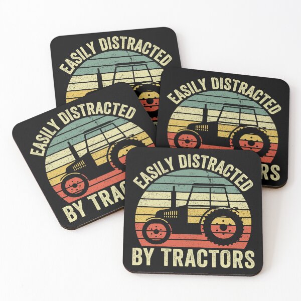 Item preview, Easily Distracted By Tractors Funny Farmer designed and sold by cimibaka25.