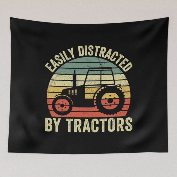 Item preview, Easily Distracted By Tractors Funny Farmer designed and sold by cimibaka25.