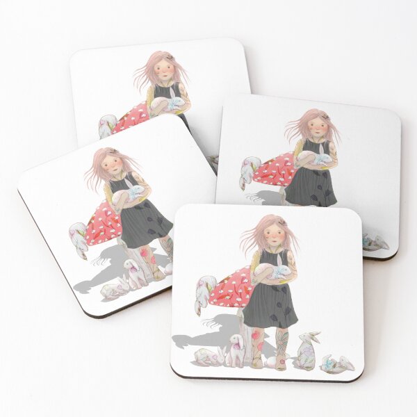 Item preview, Girl who loves bunnies designed and sold by Leafandtide.