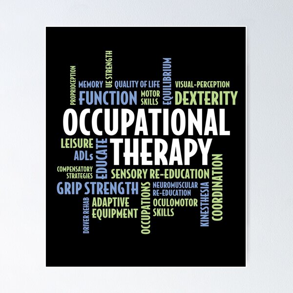 Sudadera de terapia ocupacional, regalos OT para terapeuta, Negro, S