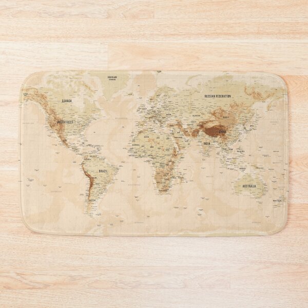 Item preview, Gold Topographic World Map designed and sold by Alo.